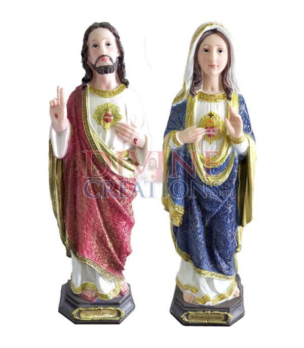 Sacred Heart of Jesus & Mary Statue