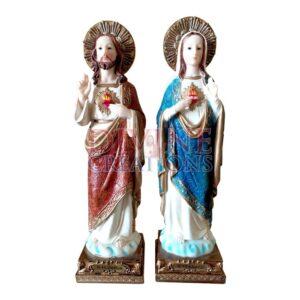 Sacred Heart of Jesus & Mary Statue